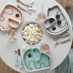 Silicone Stick&Stay tallerken - Elphee - Pudder