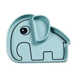 Silicone Stick&Stay tallerken - Elphee - Blå