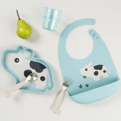 Silikone hagesmæk - Dotti - Blå