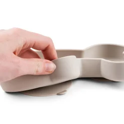 Silikone Stick&Stay snacktallerken - Lalee - Sand