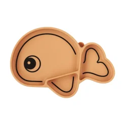 Silikone Stick&Stay tallerken - Wally - Mustard