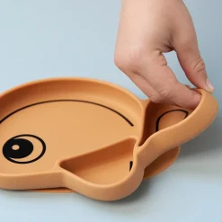 Silikone Stick&Stay tallerken - Wally - Mustard