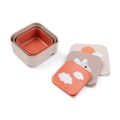 Snack boks sæt 3 stk. - Happy clouds - Pudder