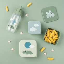 Snack boks sæt 3 stk. - Happy clouds - Grøn