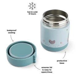 Termo madbeholder Tiny farm Blå 300 ml