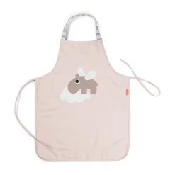 Vandtæt børneforklæde - Happy Clouds - Pudder