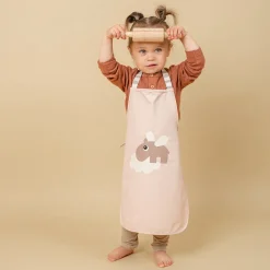 Vandtæt børneforklæde - Happy Clouds - Pudder